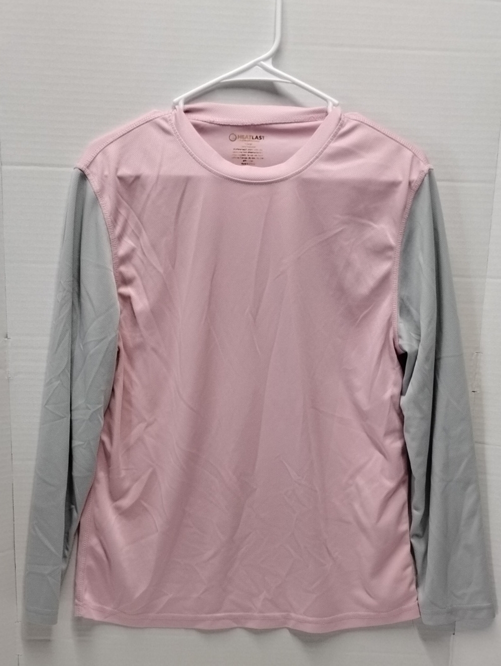 Heatlast Women's Long-Sleeve Performance Top - Pink with Gray Sleeves